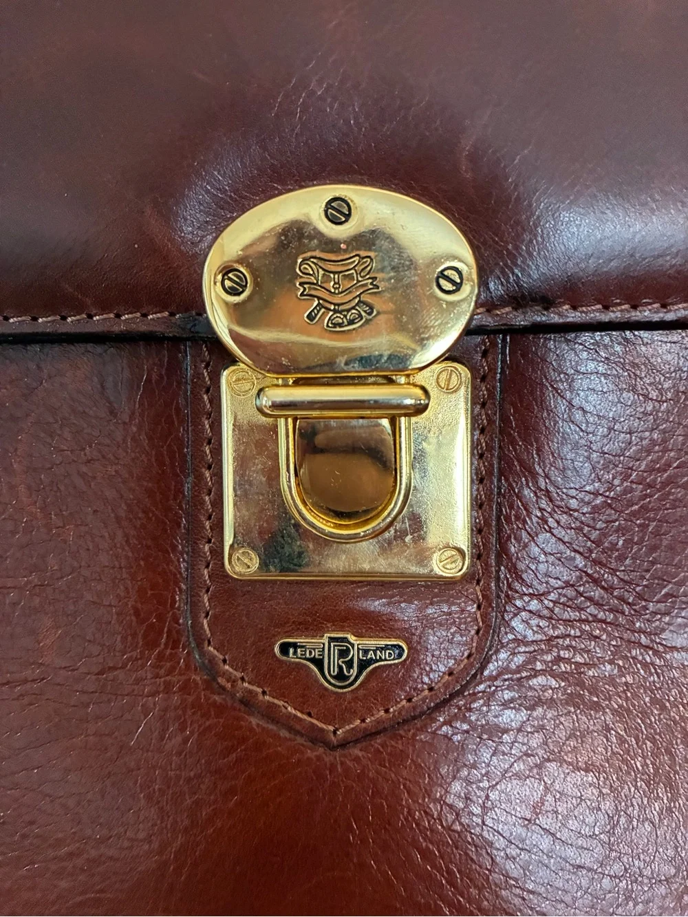 Leder Land structured brown
